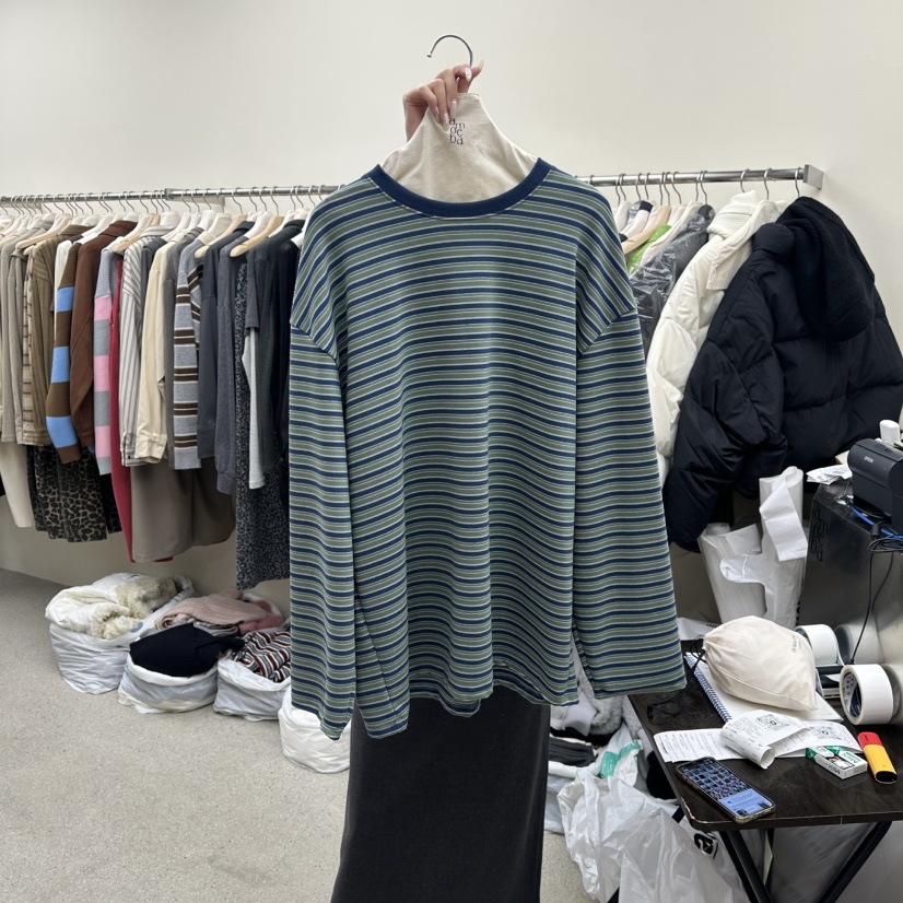 AMOEBA東大門㊣代購女士新品真品25秋冬人氣推薦時尚長袖T恤AMOEBA長袖T恤圖色1