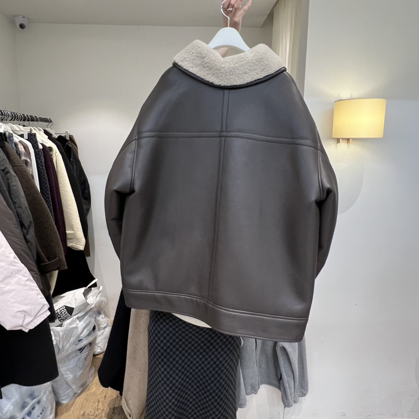 JINSIM東大門㊣直郵女裝新品推薦25秋冬人氣職業時尚真品皮衣JINSIM皮衣