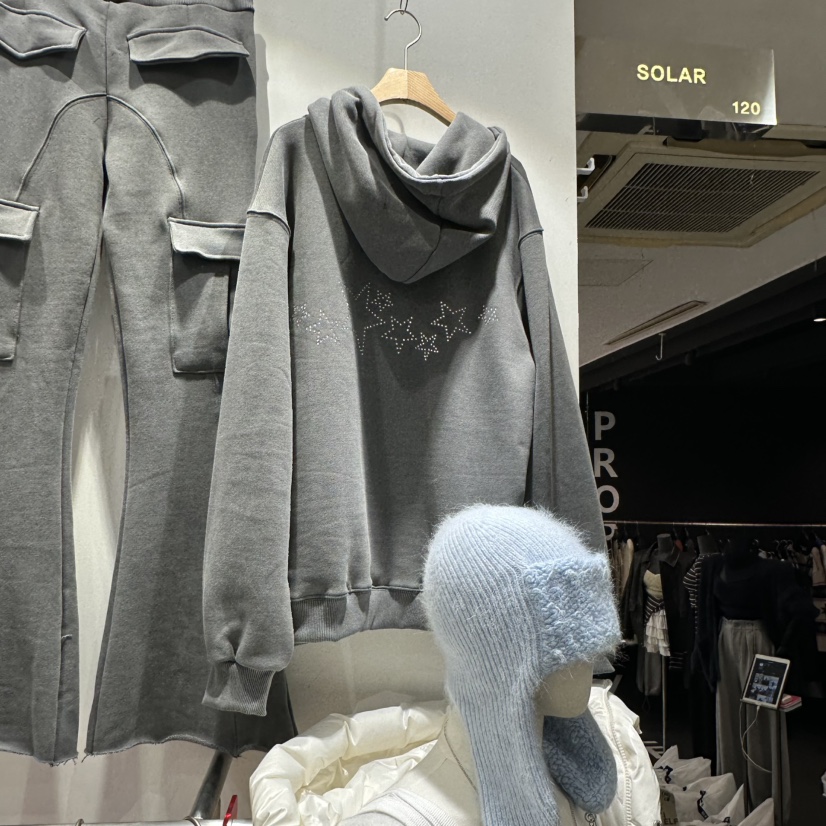 SOLAR韓國代購㊣女士新款時尚25秋冬休閑職業人氣真品衛衣加絨SOLAR衛衣圖色1