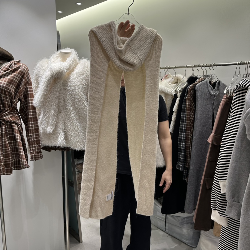 BAIE.38東大門㊣實拍女裝新款時尚推薦圍巾披肩羊毛圍巾連帽BAIE.38圍巾/披肩