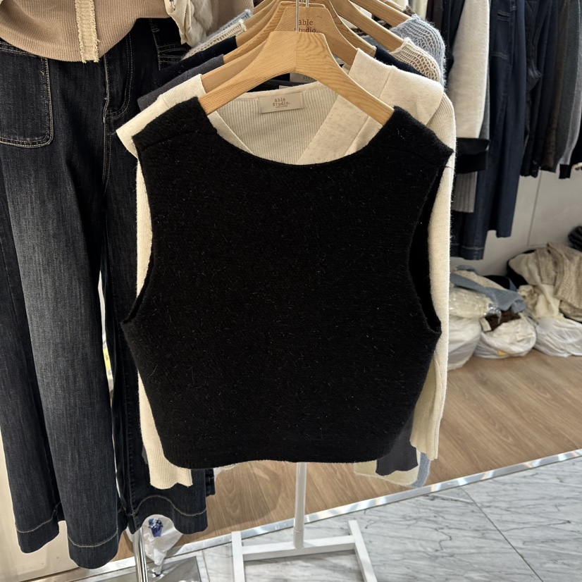 ABLESTUDIO東大門㊣代購女士新品熱賣人氣25秋冬職業真品馬甲ABLESTUDIO馬甲