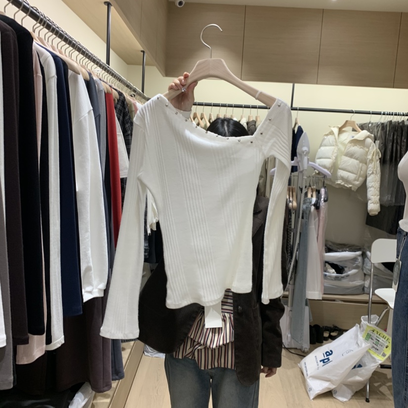 MEMOIRE韓國代購㊣女士新款時尚職業熱賣休閑人氣推薦長袖T恤MEMOIRE長袖T恤