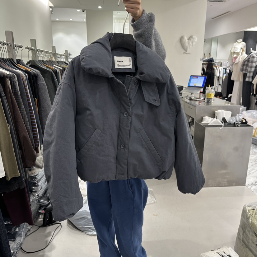 DIARRA韓國代購㊣女裝新品職業熱賣休閑時尚短款羽絨服填充DIARRA短款羽絨服圖色2