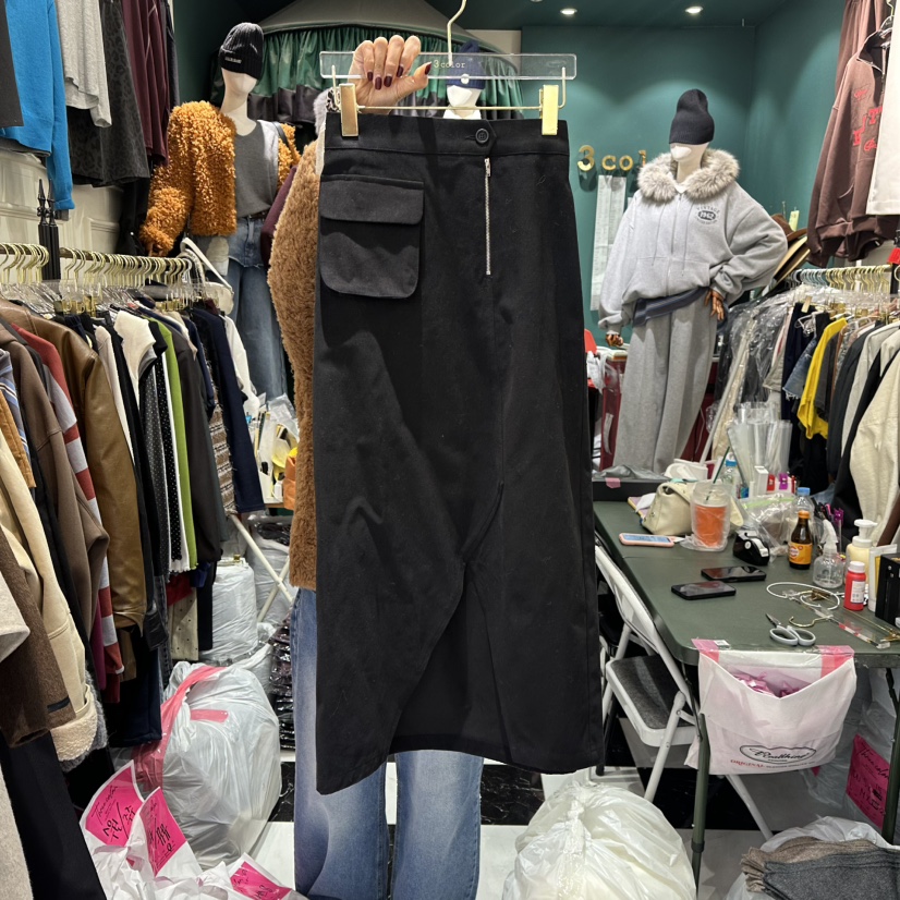 3COLOR東大門㊣直郵女裝新品真品長裙口袋Three color長裙圖色2