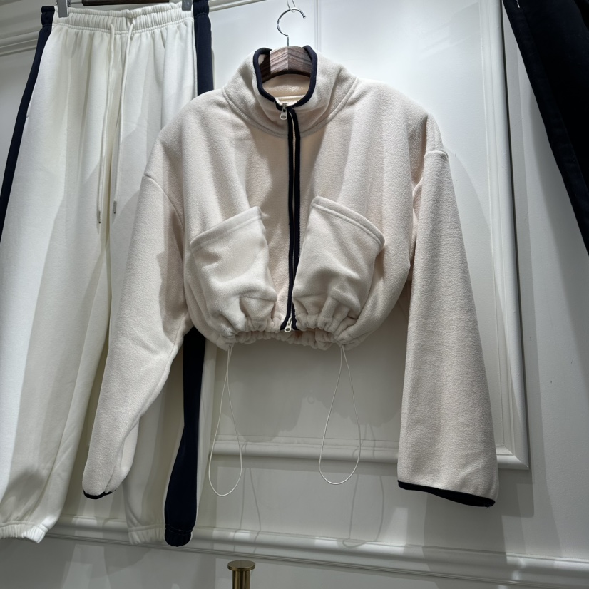 J.RITZY東大門㊣代購女士新款時尚25秋冬推薦夾克拉鏈連帽J.RITZY夾克圖色1