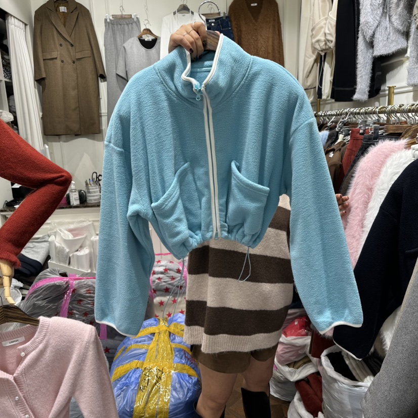 J.RITZY東大門㊣代購女士新款時尚25秋冬推薦夾克拉鏈連帽J.RITZY夾克圖色3