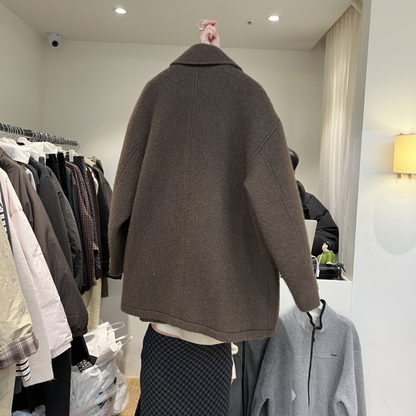 JINSIM東大門㊣實拍女裝新款25秋冬真品熱賣人氣休閑短款大衣JINSIM短款大衣