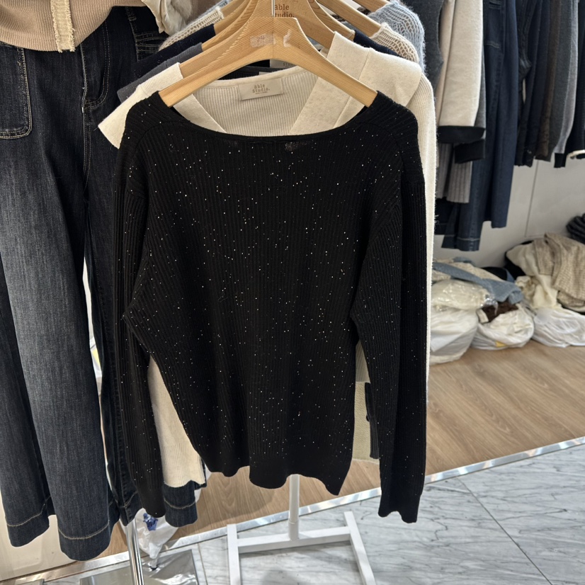 ABLESTUDIO韓國直郵㊣女士新品時尚人氣推薦熱賣25秋冬針織衫ABLESTUDIO針織衫