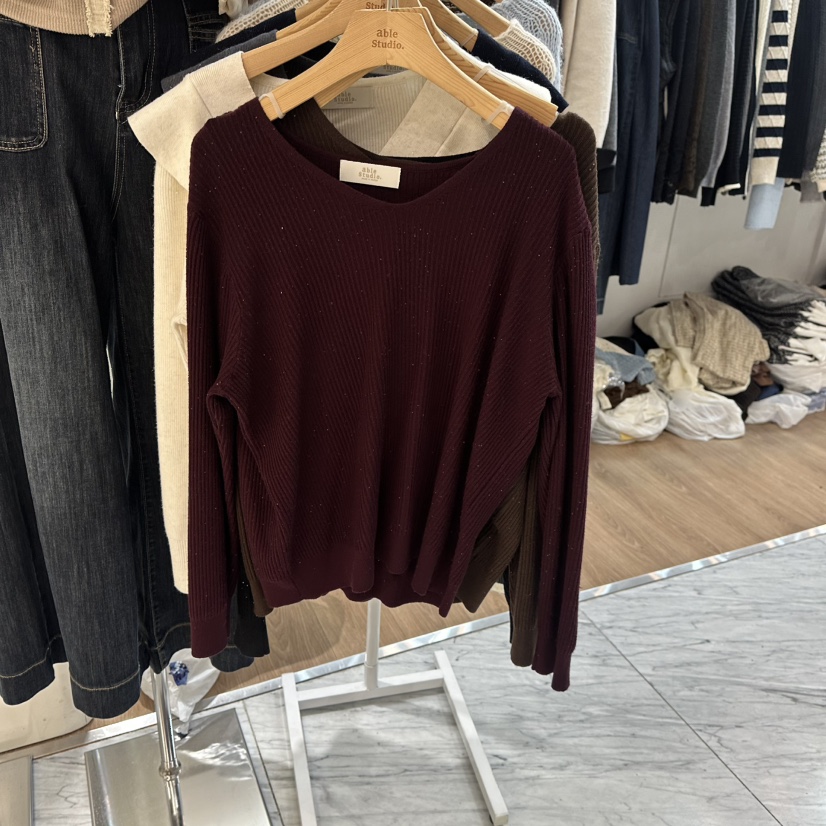 ABLESTUDIO韓國直郵㊣女士新品時尚人氣推薦熱賣25秋冬針織衫ABLESTUDIO針織衫圖色1