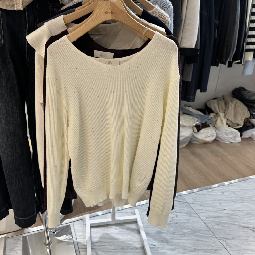 ABLESTUDIO韓國直郵㊣女士新品時尚人氣推薦熱賣25秋冬針織衫ABLESTUDIO針織衫圖色2