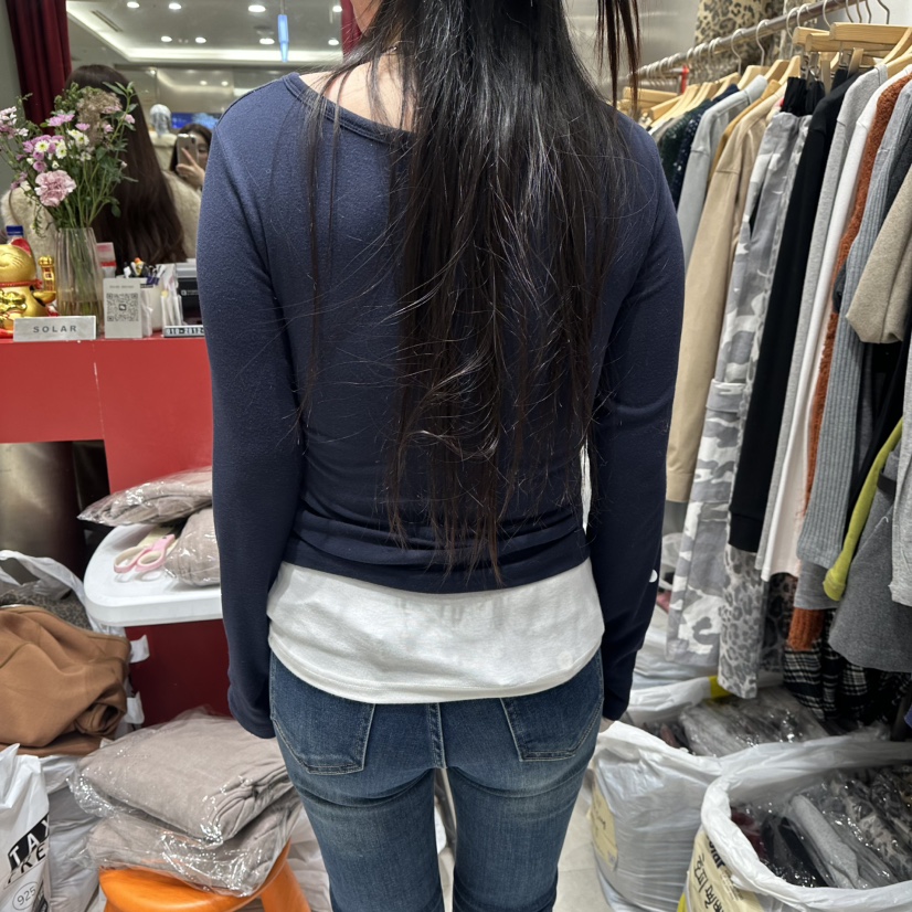 SOLAR韓國代購㊣女士新款職業推薦休閑25秋冬真品人氣長袖T恤SOLAR長袖T恤