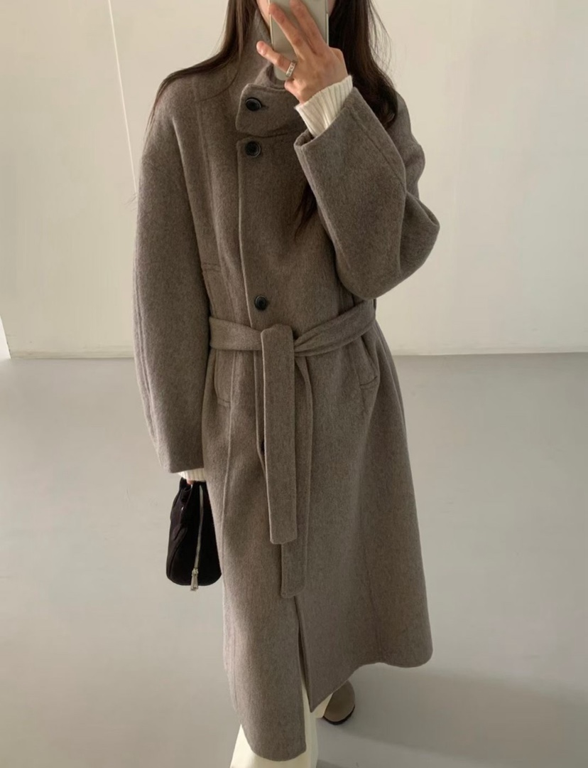 ORRD東大門㊣直郵女士新品真品25秋冬推薦中長款大衣含腰帶ORRD中長款大衣圖色1