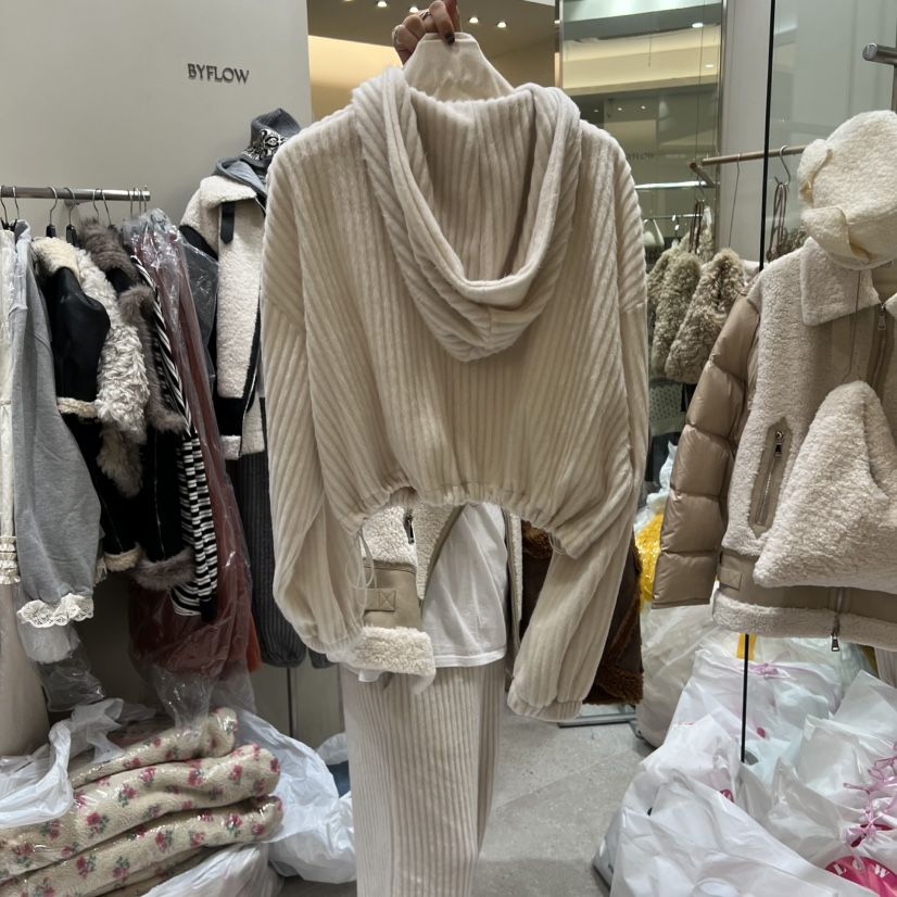 BY FLOW韓國直郵㊣女士新品熱賣職業時尚25秋冬夾克安哥拉BY FLOW夾克