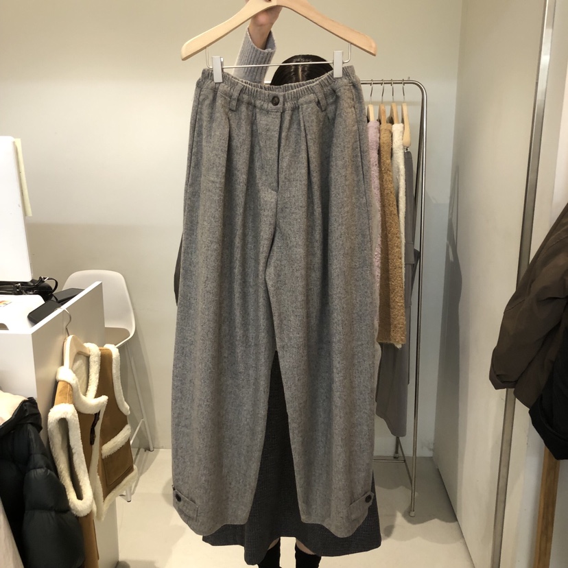 OUTRENE東大門㊣代購女裝新款真品休閑熱賣推薦休閑褲人字紋OUTRENE休閑褲圖色1