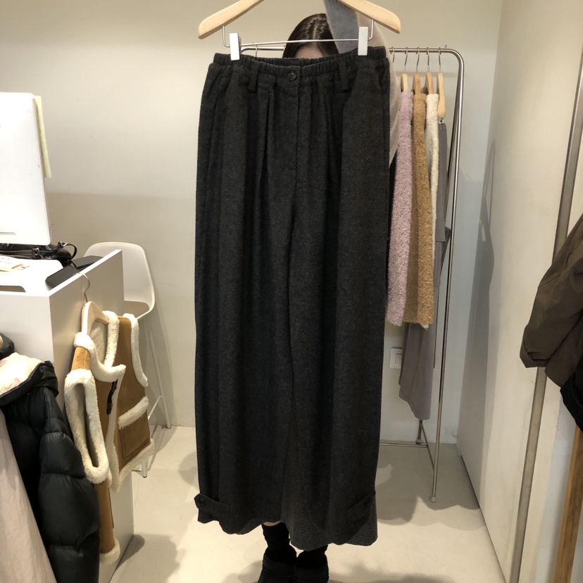 OUTRENE東大門㊣代購女裝新款真品休閑熱賣推薦休閑褲人字紋OUTRENE休閑褲圖色2