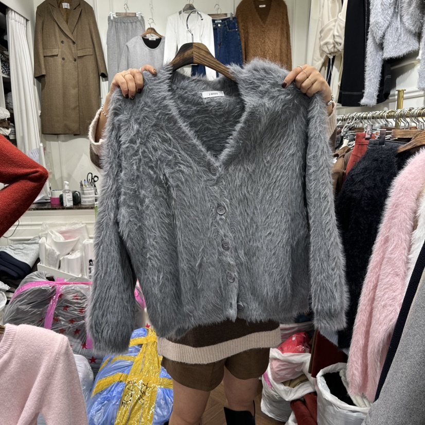 J.RITZY東大門㊣代購女裝新品人氣時尚熱賣針織衫貂絨開衫J.RITZY針織衫圖色6