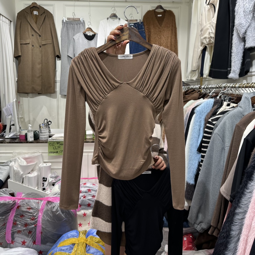 J.RITZY韓國代購㊣女裝新款休閑真品熱賣人氣25秋冬長袖T恤J.RITZY長袖T恤圖色2