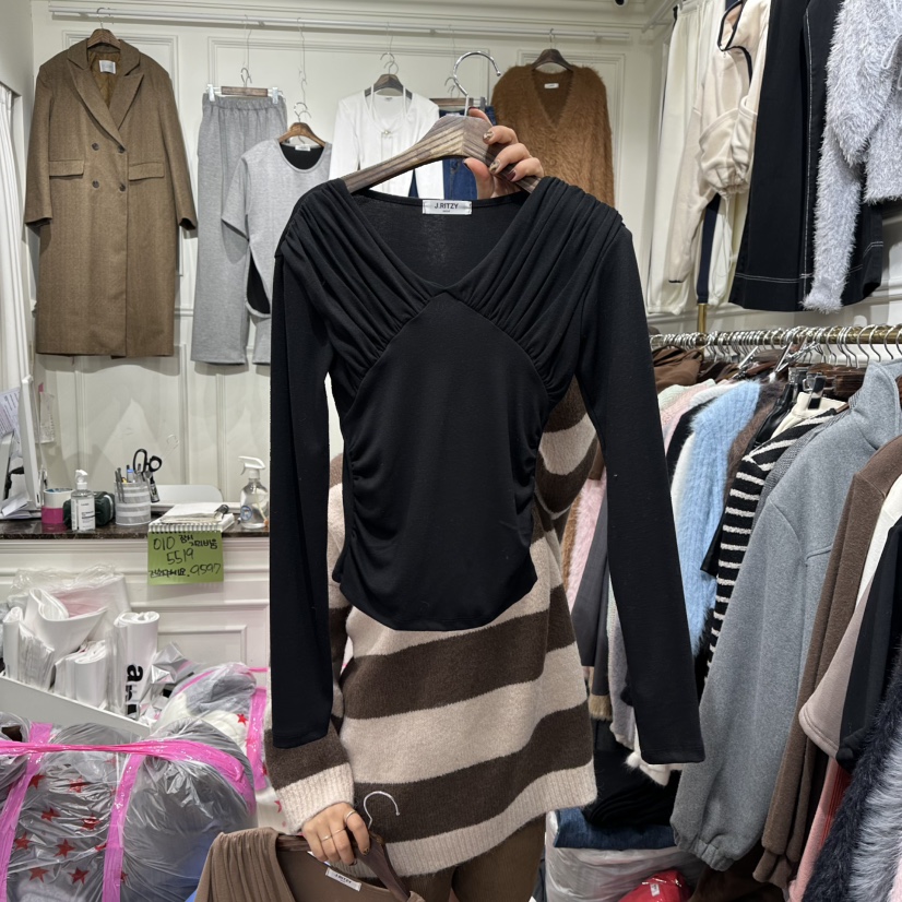 J.RITZY韓國代購㊣女裝新款休閑真品熱賣人氣25秋冬長袖T恤J.RITZY長袖T恤圖色3