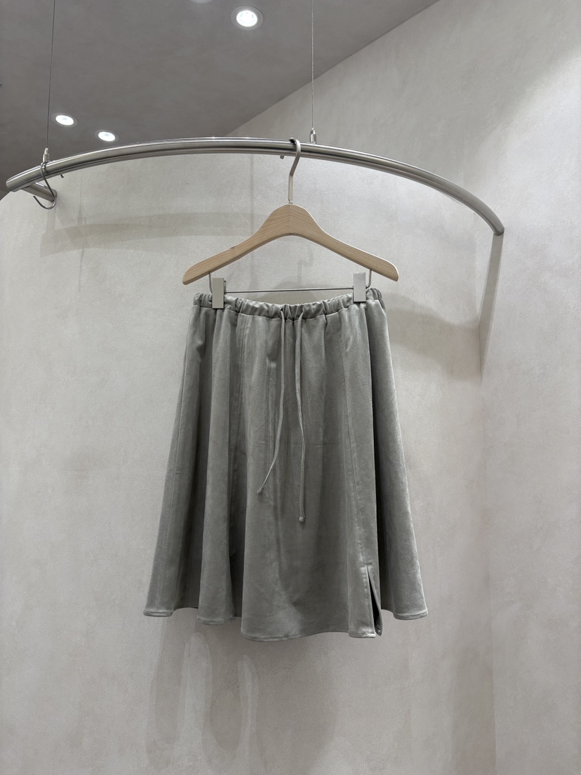 WHO IS SHE韓國直郵㊣女裝新品休閑人氣半身裙中短裙麂皮WHO IS SHE半身裙/中短裙圖色1