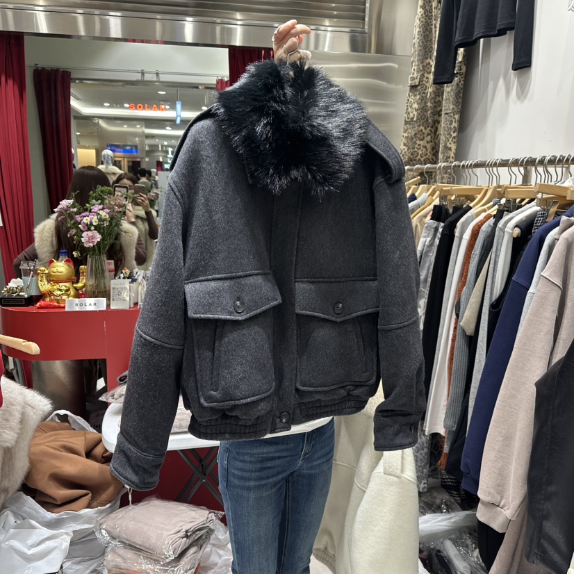 SOLAR韓國代購㊣女裝新品熱賣休閑職業25秋冬人氣真品時尚夾克SOLAR夾克圖色2