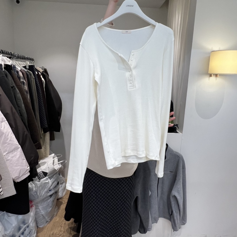 JINSIM韓國直郵㊣女裝新款休閑25秋冬熱賣時尚真品推薦長袖T恤JINSIM長袖T恤圖色3
