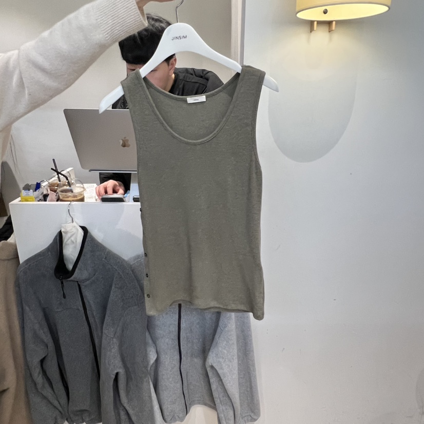 JINSIM東大門㊣直郵女裝新款25秋冬休閑推薦時尚熱賣吊帶背心JINSIM吊帶/背心圖色3
