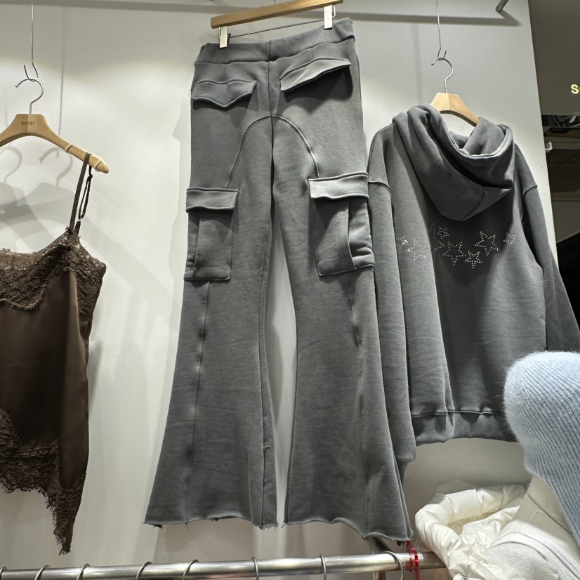 SOLAR東大門㊣直郵女裝新款真品推薦人氣25秋冬熱賣休閑褲加絨SOLAR休閑褲圖色1