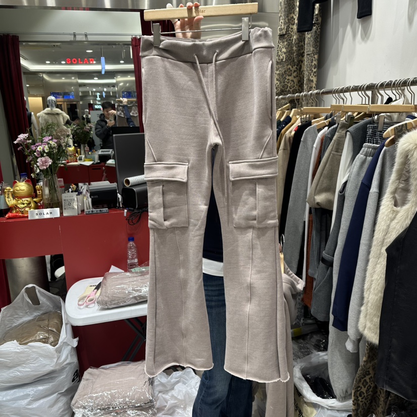 SOLAR東大門㊣直郵女裝新款真品推薦人氣25秋冬熱賣休閑褲加絨SOLAR休閑褲圖色2