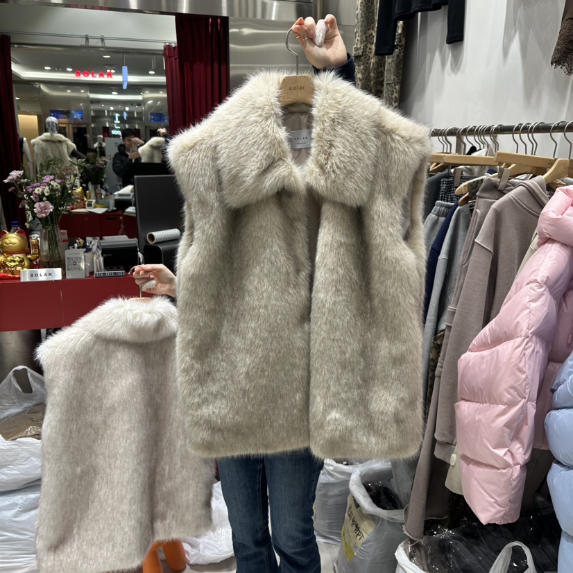 SOLAR東大門㊣實拍女裝新款推薦25秋冬時尚人氣職業真品馬甲SOLAR馬甲圖色1