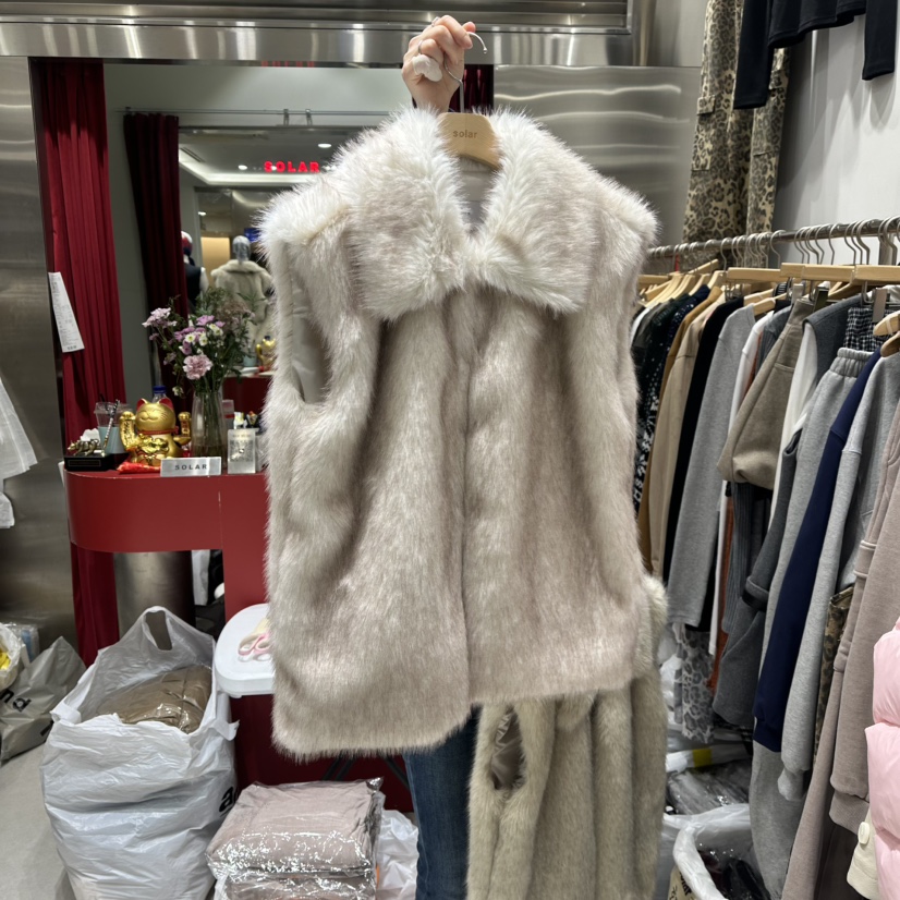 SOLAR東大門㊣實拍女裝新款推薦25秋冬時尚人氣職業真品馬甲SOLAR馬甲圖色2