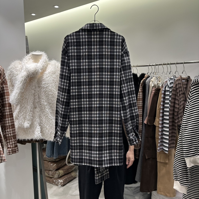 BAIE.38韓國直郵㊣女士新品休閑真品熱賣時尚推薦連衣裙格子BAIE.38連衣裙