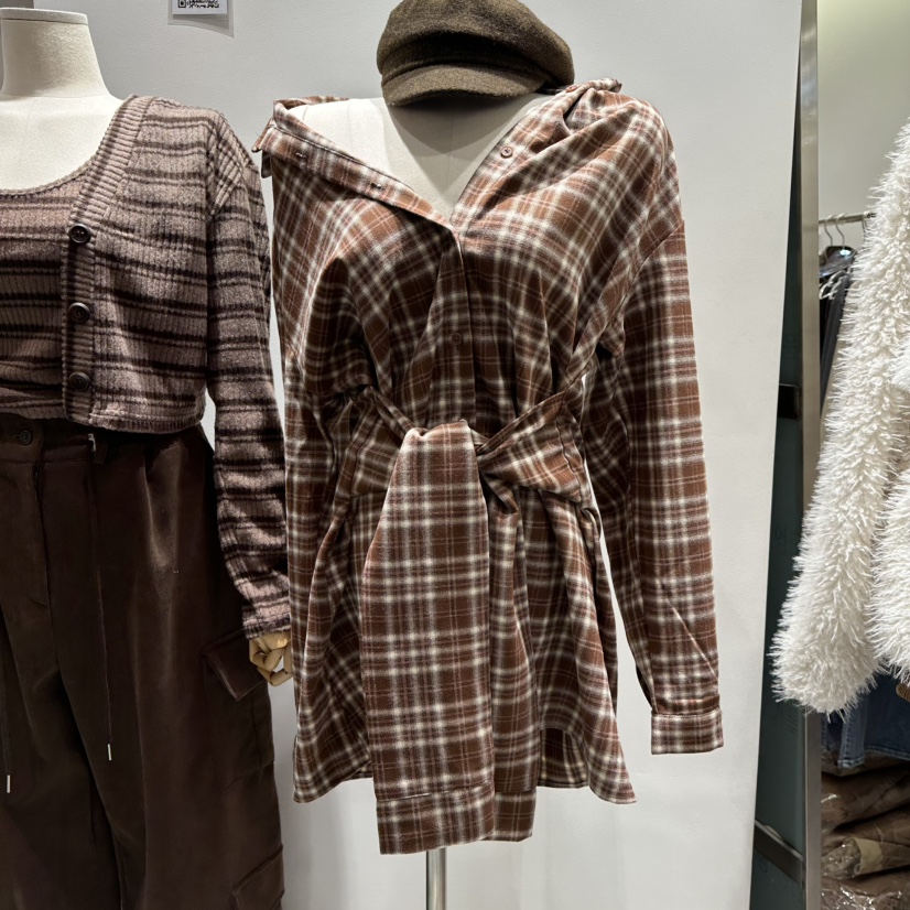 BAIE.38韓國直郵㊣女士新品休閑真品熱賣時尚推薦連衣裙格子BAIE.38連衣裙圖色1