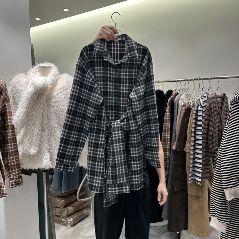 BAIE.38韓國直郵㊣女士新品休閑真品熱賣時尚推薦連衣裙格子BAIE.38連衣裙圖色2