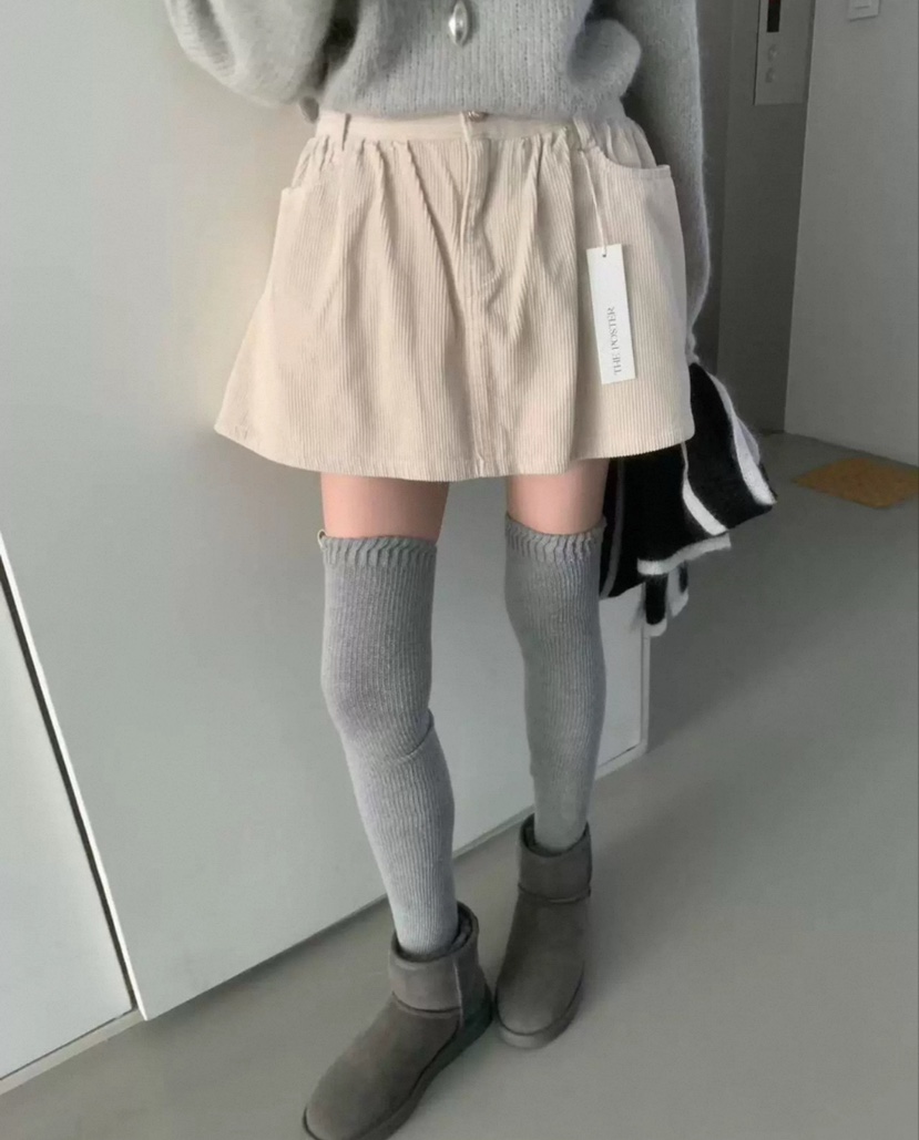 SHOP POSTER東大門㊣直郵女士新品推薦休閑熱賣短裙燈芯絨SHOP_POSTER短裙圖色1