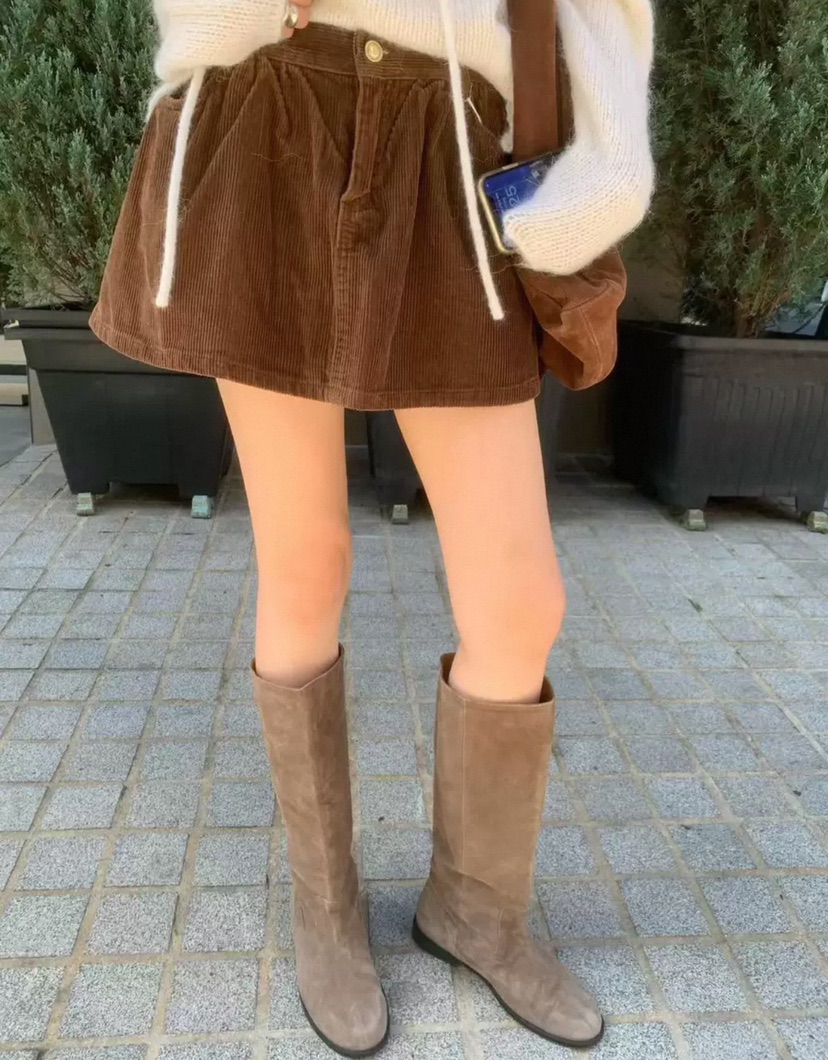 SHOP POSTER東大門㊣直郵女士新品推薦休閑熱賣短裙燈芯絨SHOP_POSTER短裙圖色3