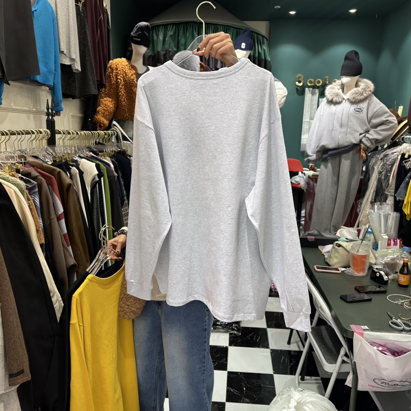 3COLOR東大門㊣實拍女裝新品熱賣長袖T恤Three color長袖T恤