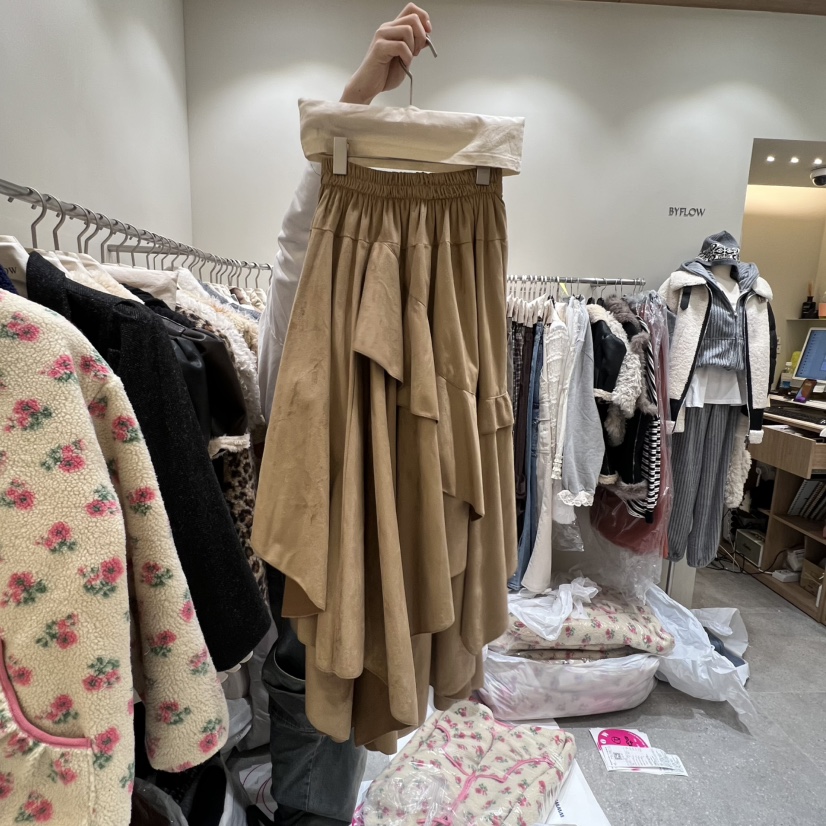 BY FLOW東大門㊣直郵女士新款真品25秋冬休閑人氣熱賣長裙BY FLOW長裙