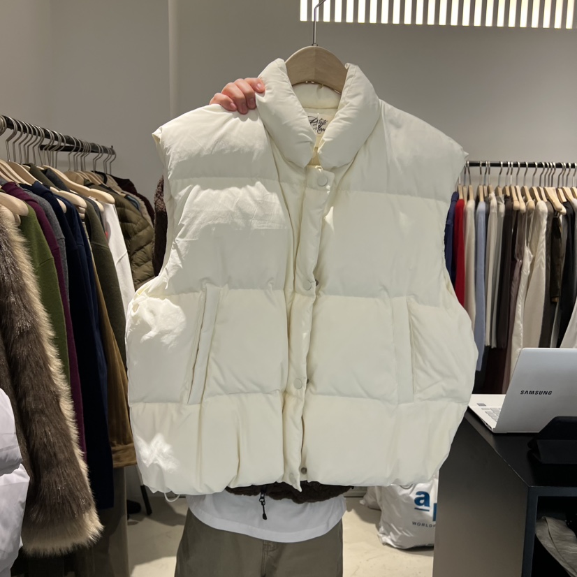 PLATE東大門㊣實拍女裝新款25秋冬推薦休閑職業馬甲不含內搭絨PLATE馬甲圖色1