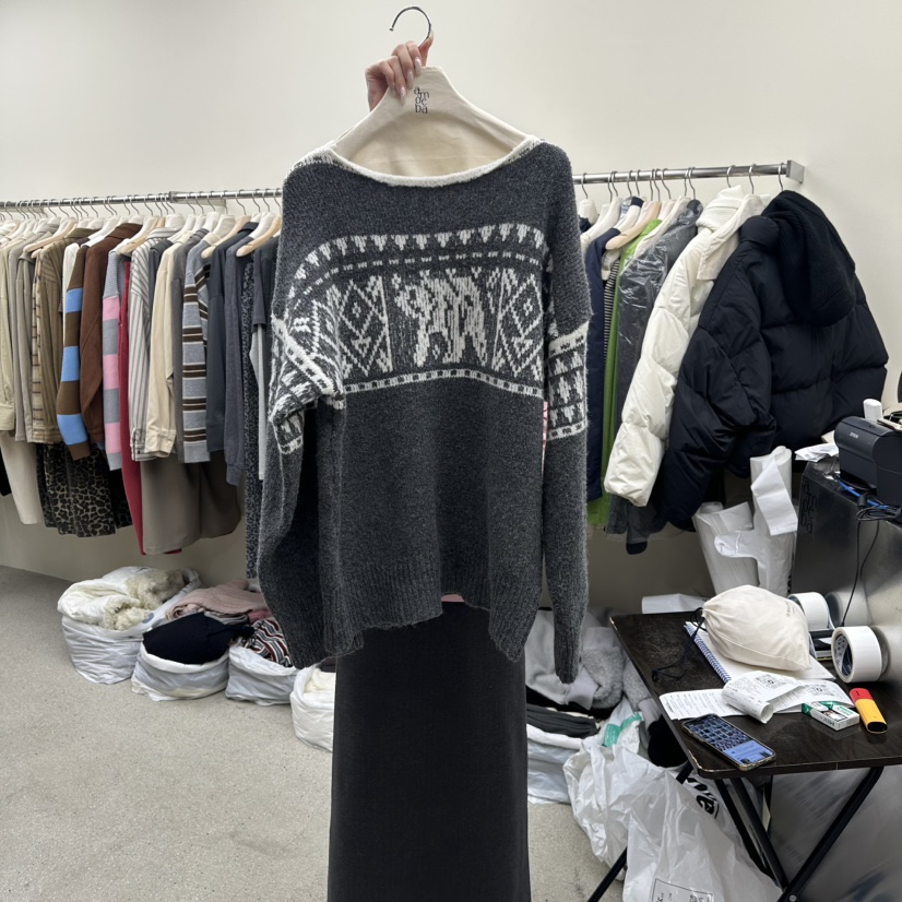 AMOEBA東大門㊣直郵女士新品推薦人氣真品熱賣休閑25秋冬毛衣AMOEBA毛衣圖色1