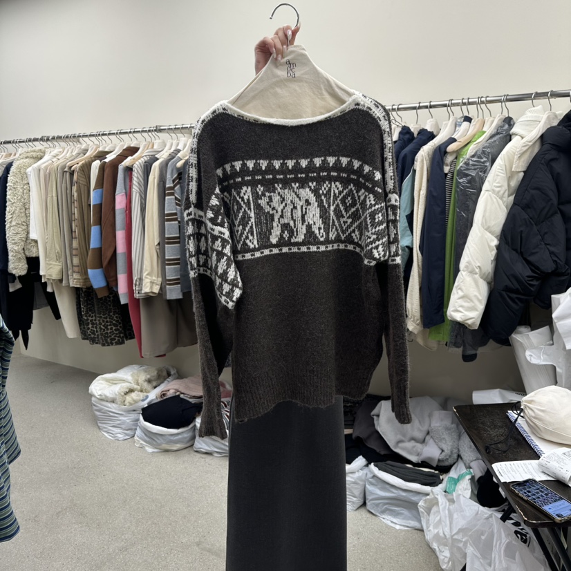 AMOEBA東大門㊣直郵女士新品推薦人氣真品熱賣休閑25秋冬毛衣AMOEBA毛衣圖色3