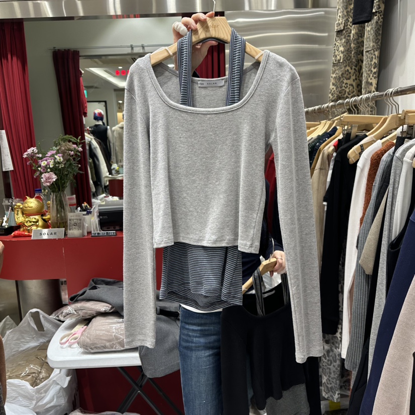 SOLAR韓國代購㊣女士新品職業時尚25秋冬真品人氣套裝奶油色SOLAR套裝圖色2