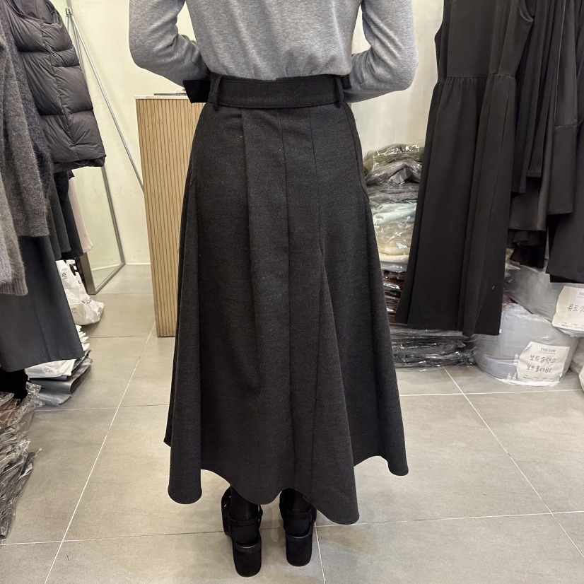 THE LOW東大門㊣實拍女士新品職業人氣推薦時尚休閑長裙系帶THE LOW長裙