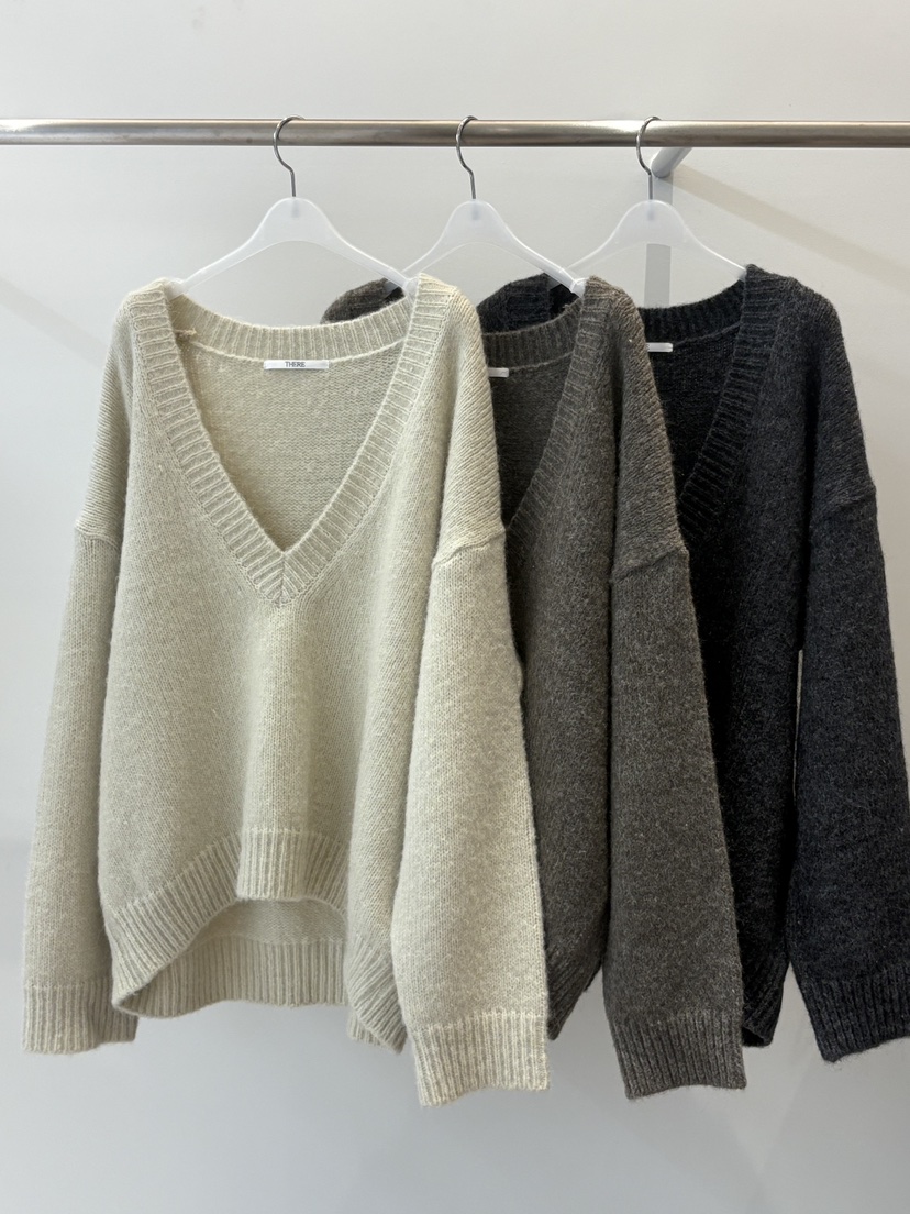 THERE東大門㊣實拍女裝新款時尚推薦熱賣25秋冬職業人氣針織衫THERE針織衫