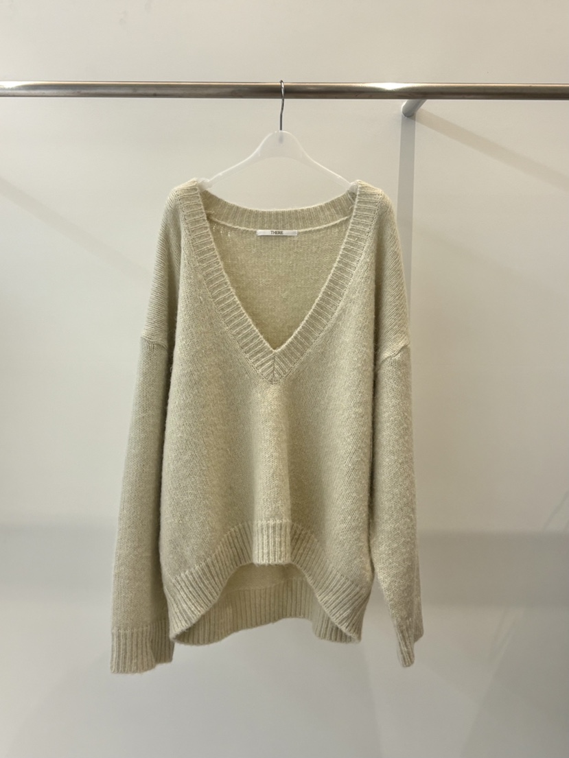 THERE東大門㊣實拍女裝新款時尚推薦熱賣25秋冬職業人氣針織衫THERE針織衫圖色1