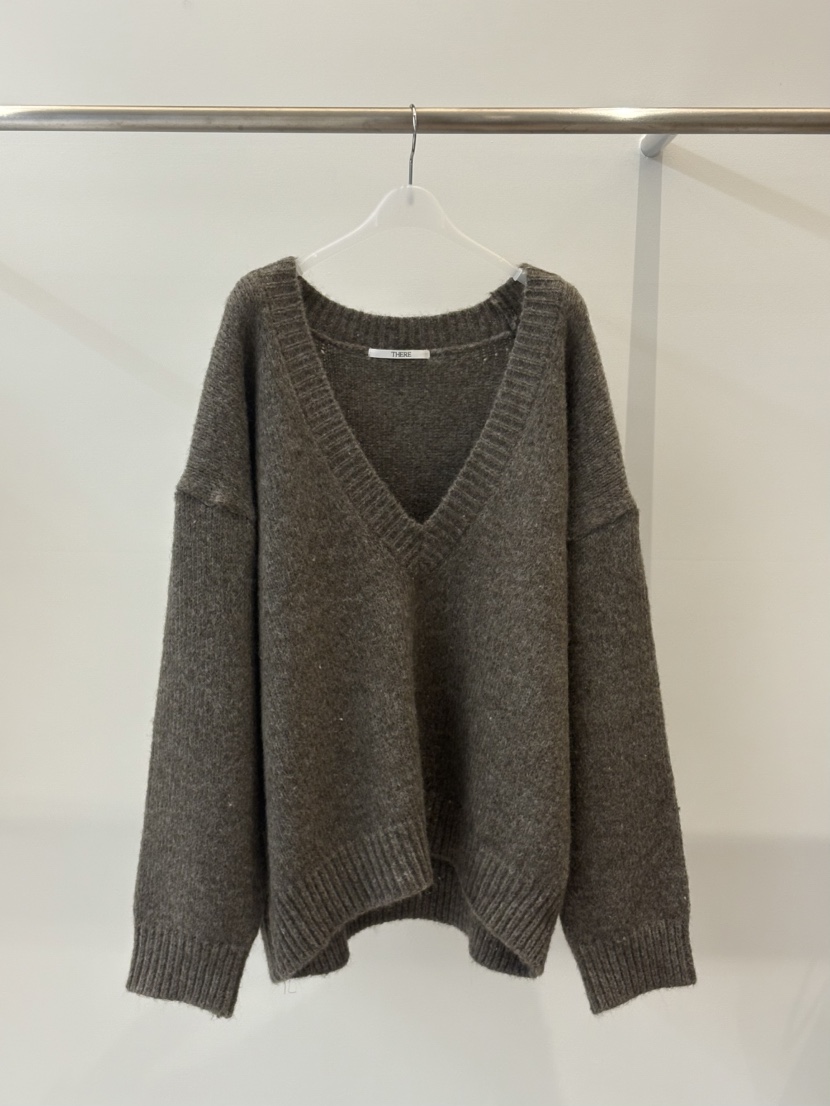 THERE東大門㊣實拍女裝新款時尚推薦熱賣25秋冬職業人氣針織衫THERE針織衫圖色2