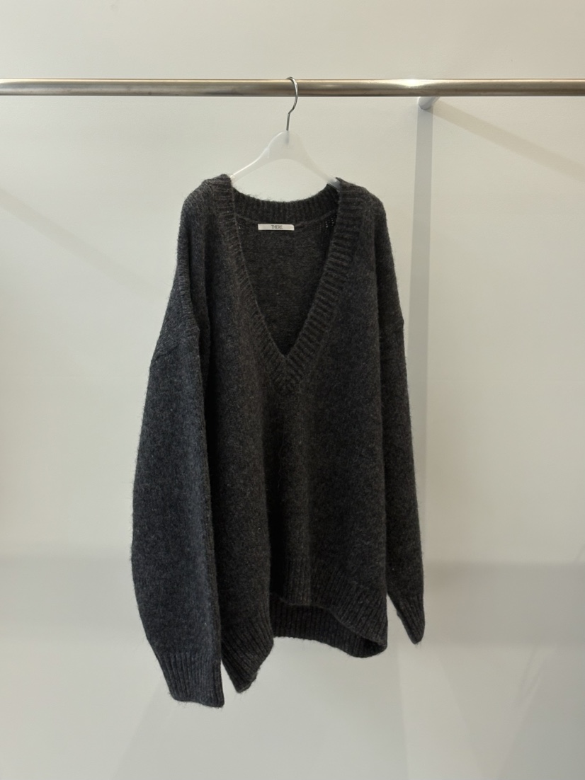 THERE東大門㊣實拍女裝新款時尚推薦熱賣25秋冬職業人氣針織衫THERE針織衫圖色3