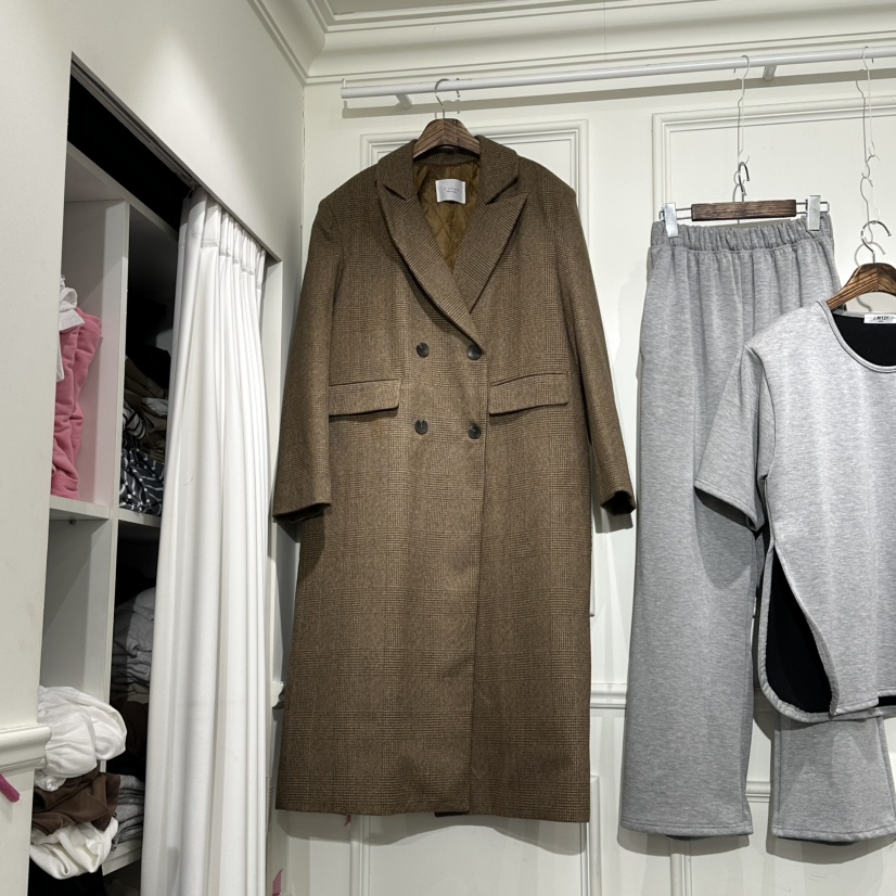 J.RITZY東大門㊣實拍女裝新品人氣休閑真品推薦25秋冬長款風衣J.RITZY長款風衣圖色1