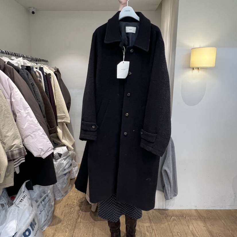 JINSIM韓國代購㊣女士新品職業25秋冬真品熱賣推薦中長款大衣JINSIM中長款大衣圖色1