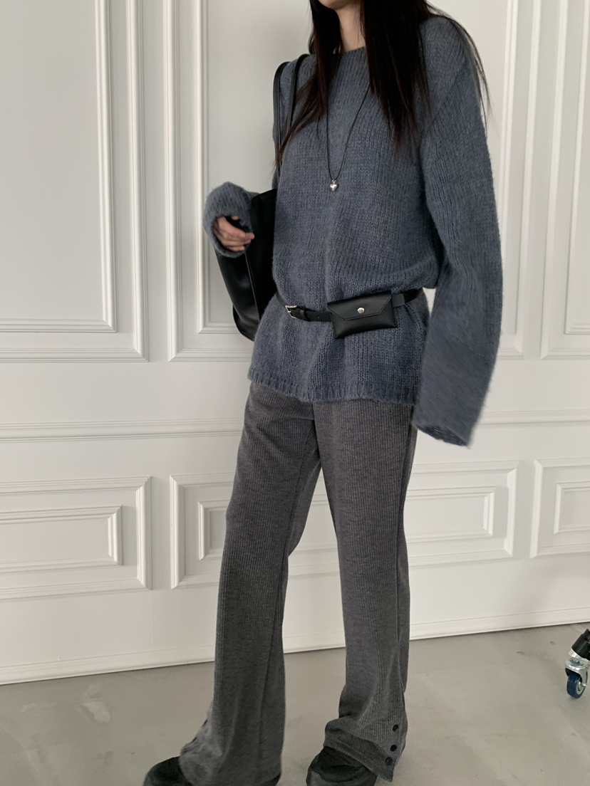 TRUE東大門㊣代購女裝新款熱賣職業真品時尚25秋冬休閑褲加絨TRUE休閑褲