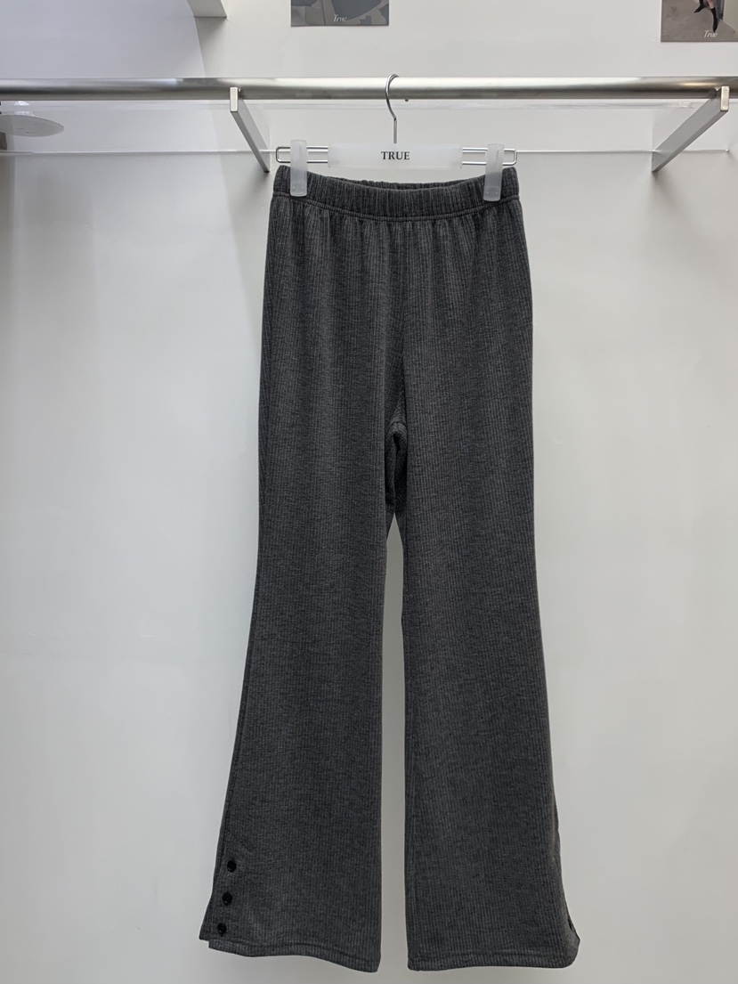 TRUE東大門㊣代購女裝新款熱賣職業真品時尚25秋冬休閑褲加絨TRUE休閑褲圖色1墨色